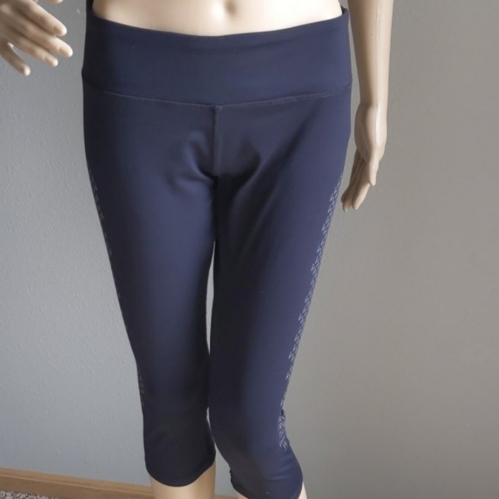 Kyodan Black Crop Running Leggings Size Large